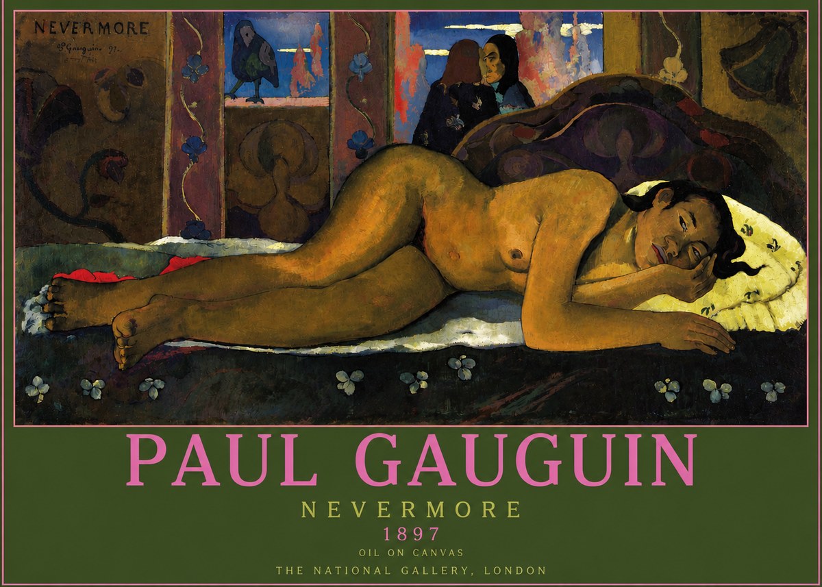 Paul Gauguin Nevermore No5 - Juliste