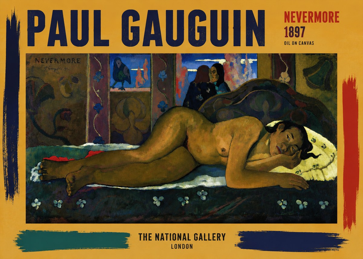Paul Gauguin Nevermore No6 - Juliste