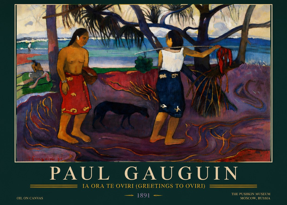 Paul Gauguin Ia Ora Na Te Ovari (I Raro Te Oviri) No5 - Juliste