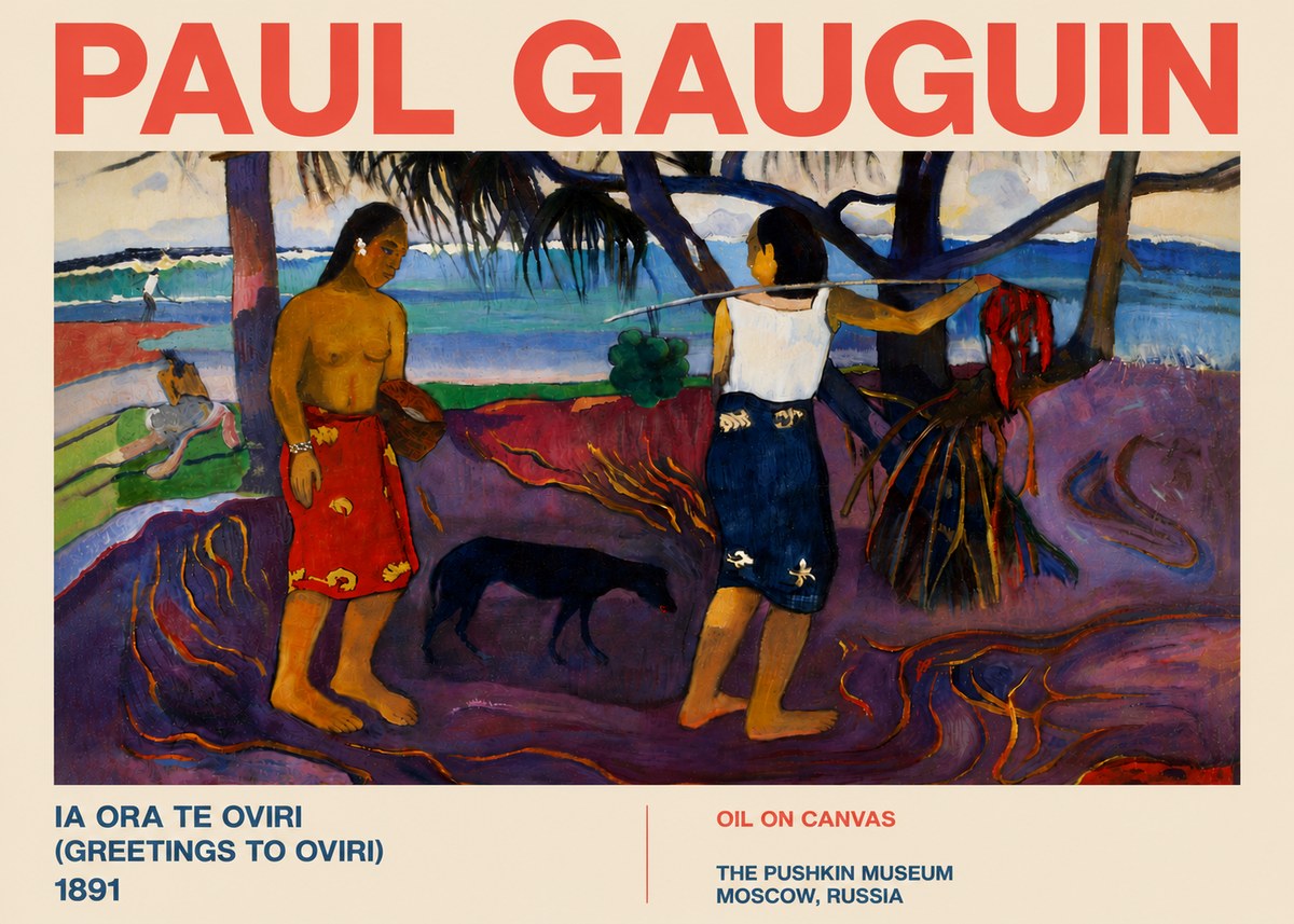 Paul Gauguin Ia Ora Na Te Ovari (I Raro Te Oviri) No6 - Juliste