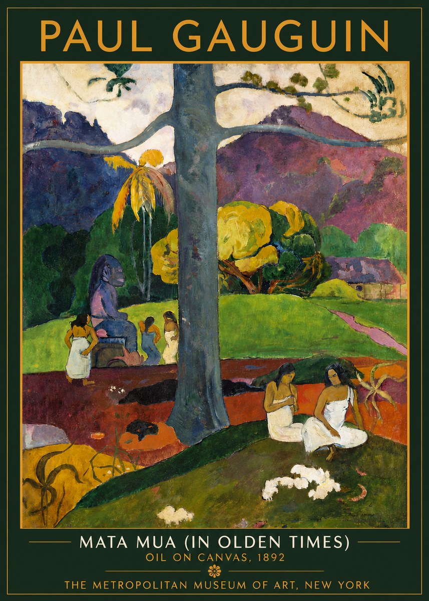 Paul Gauguin Mata Mua (in Olden Times) No4 - Juliste