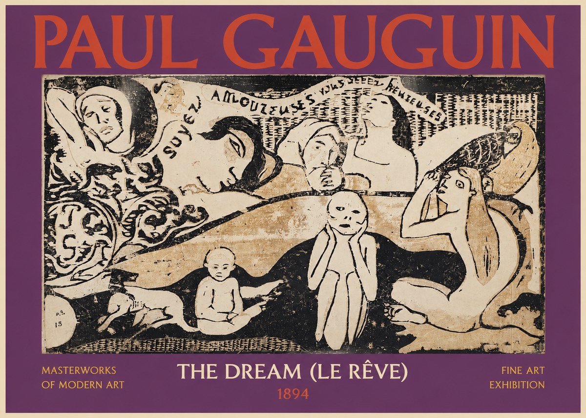 Paul Gauguin The Dream (Le Rêve) No2 - Juliste
