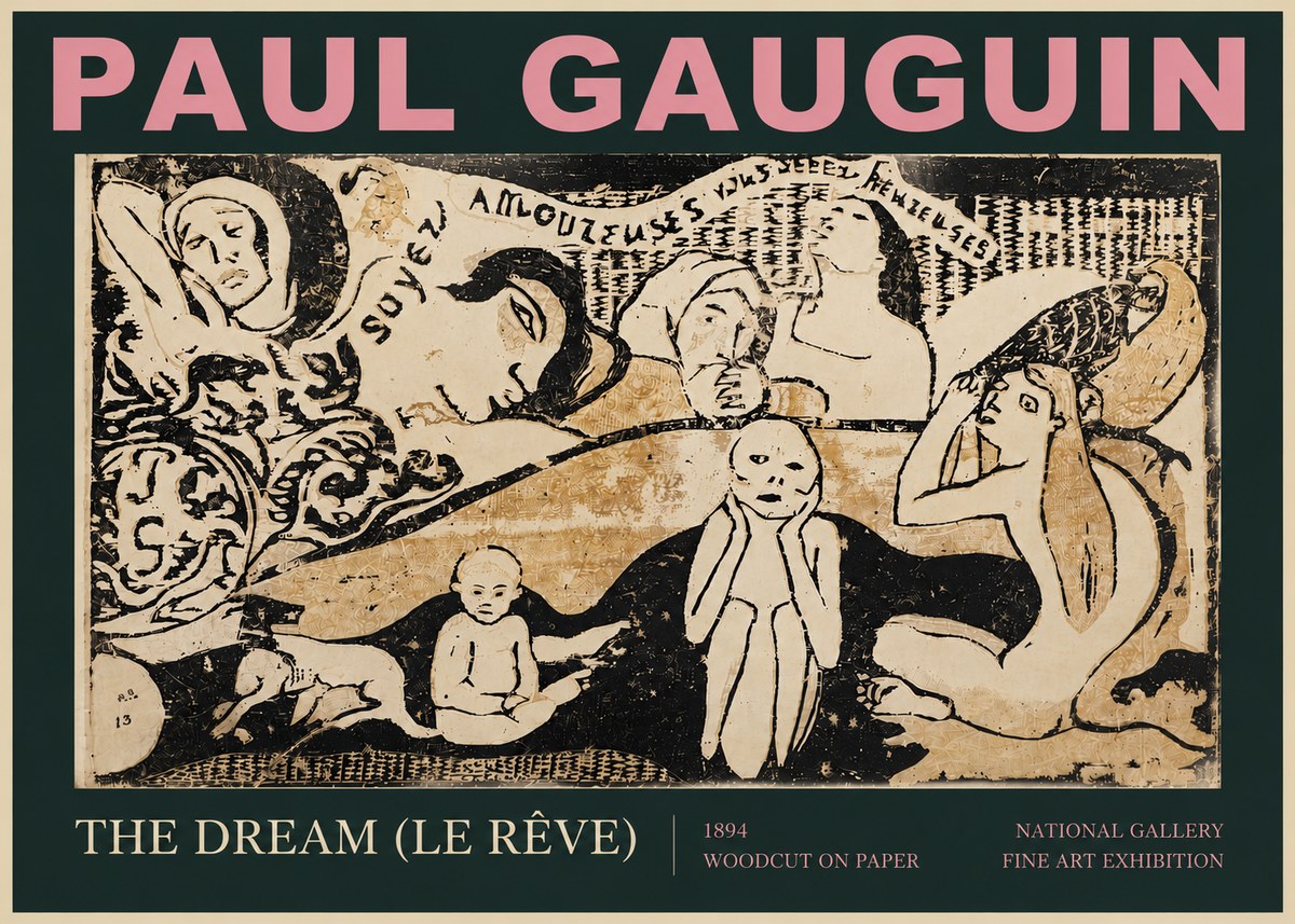 Paul Gauguin The Dream (Le Rêve) No4 - Juliste