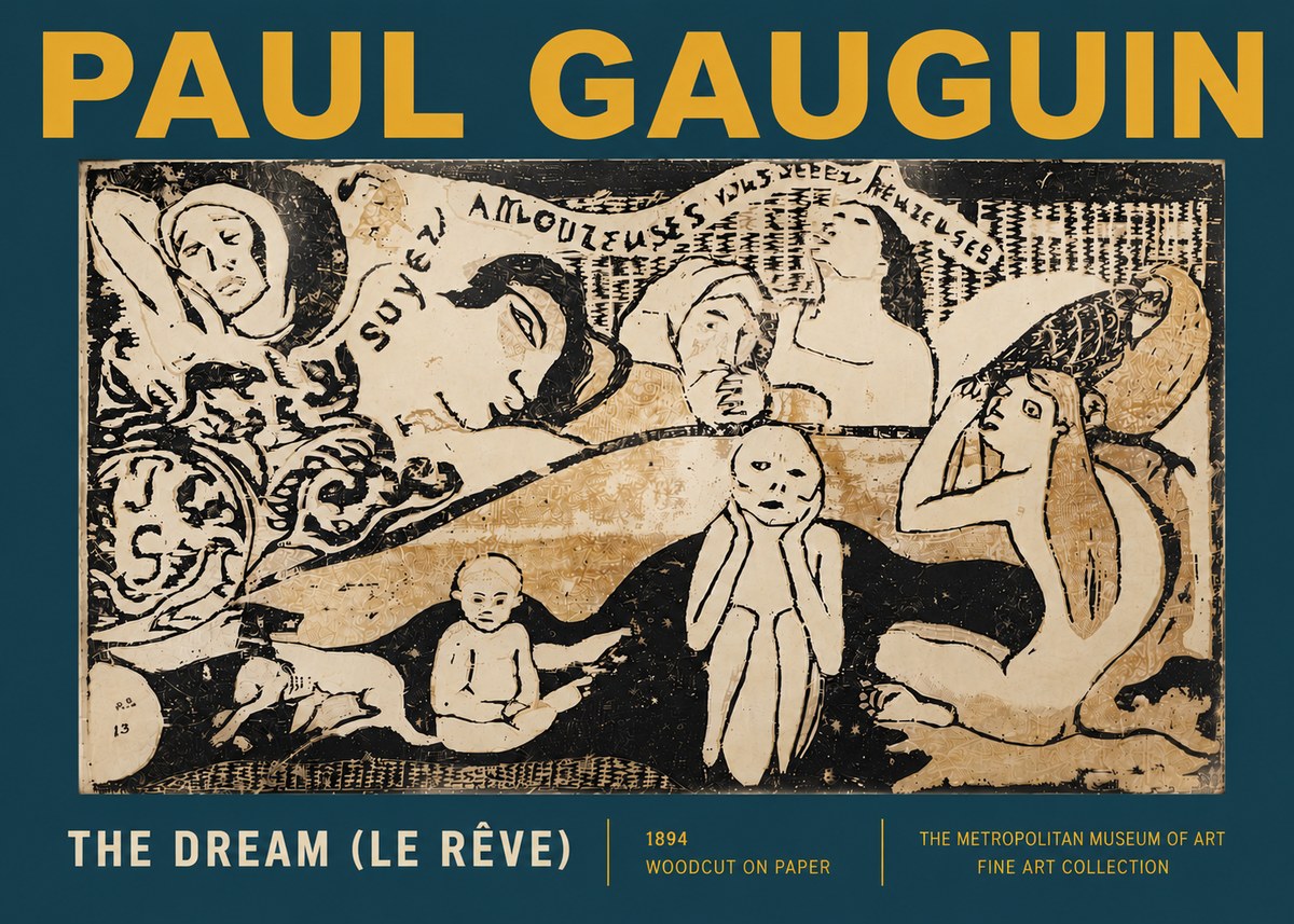 Paul Gauguin The Dream (Le Rêve) No5 - Juliste