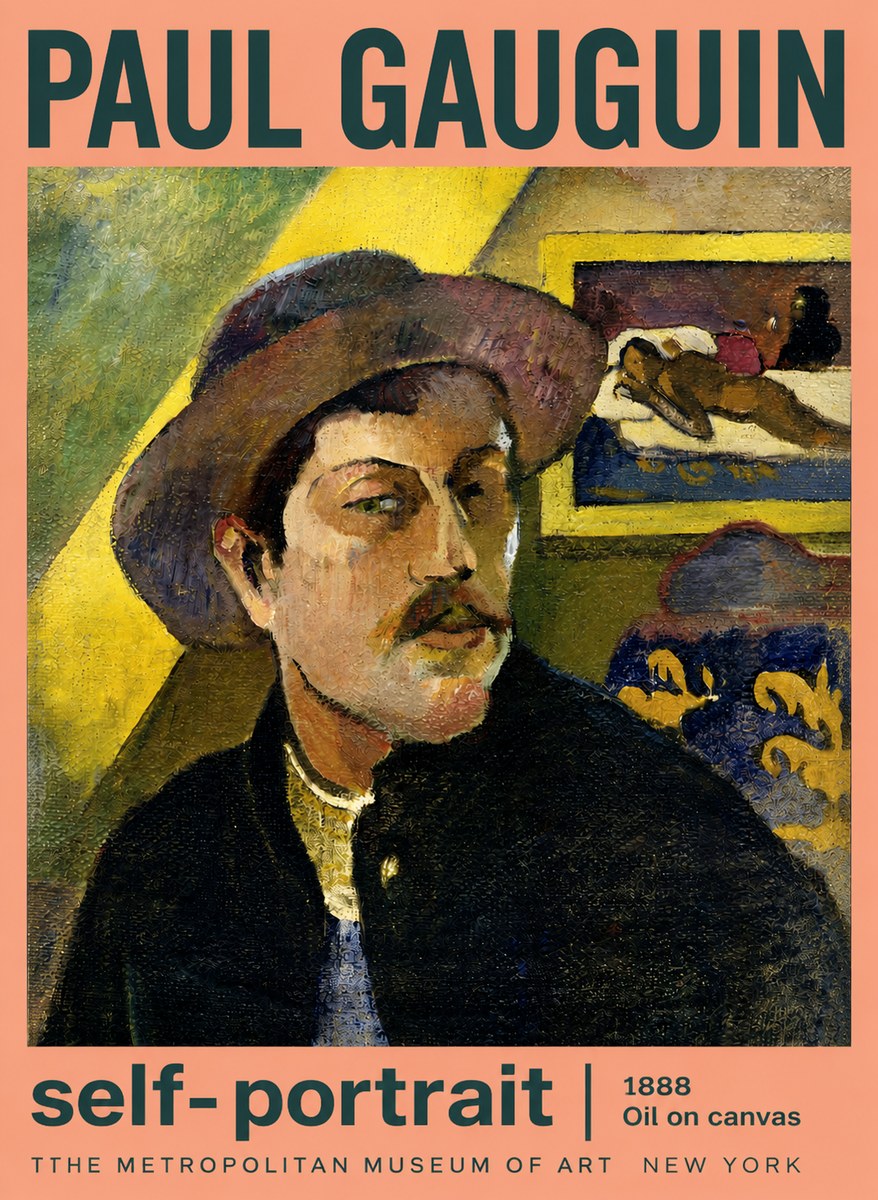 Paul Gauguin Self-portrait II No3 - Juliste