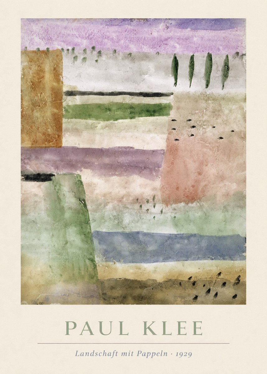 Paul Klee Landschaft Mit Pappeln No3 - Juliste