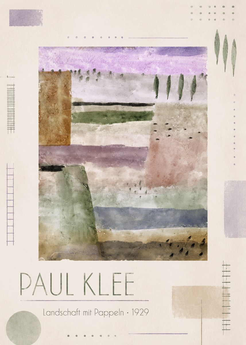 Paul Klee Landschaft Mit Pappeln No5 - Juliste