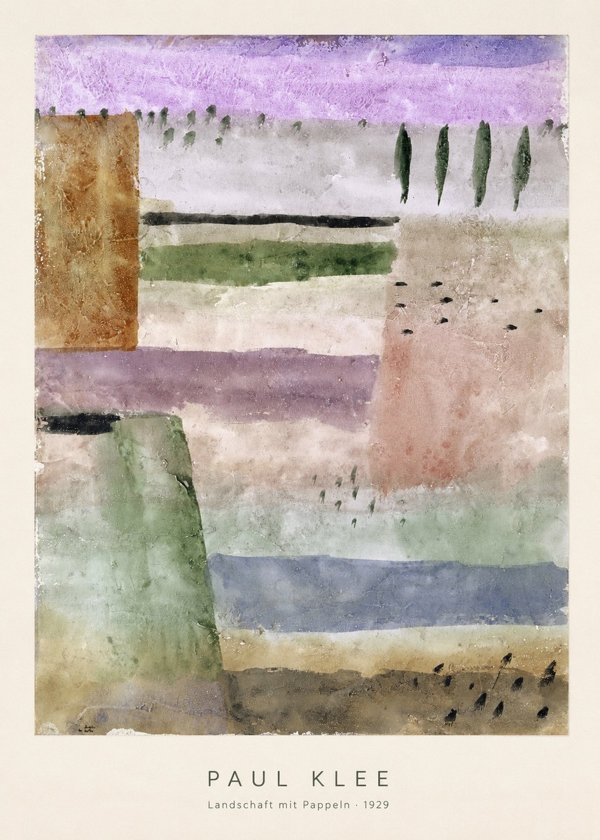 Paul Klee Landschaft Mit Pappeln No6 - Juliste