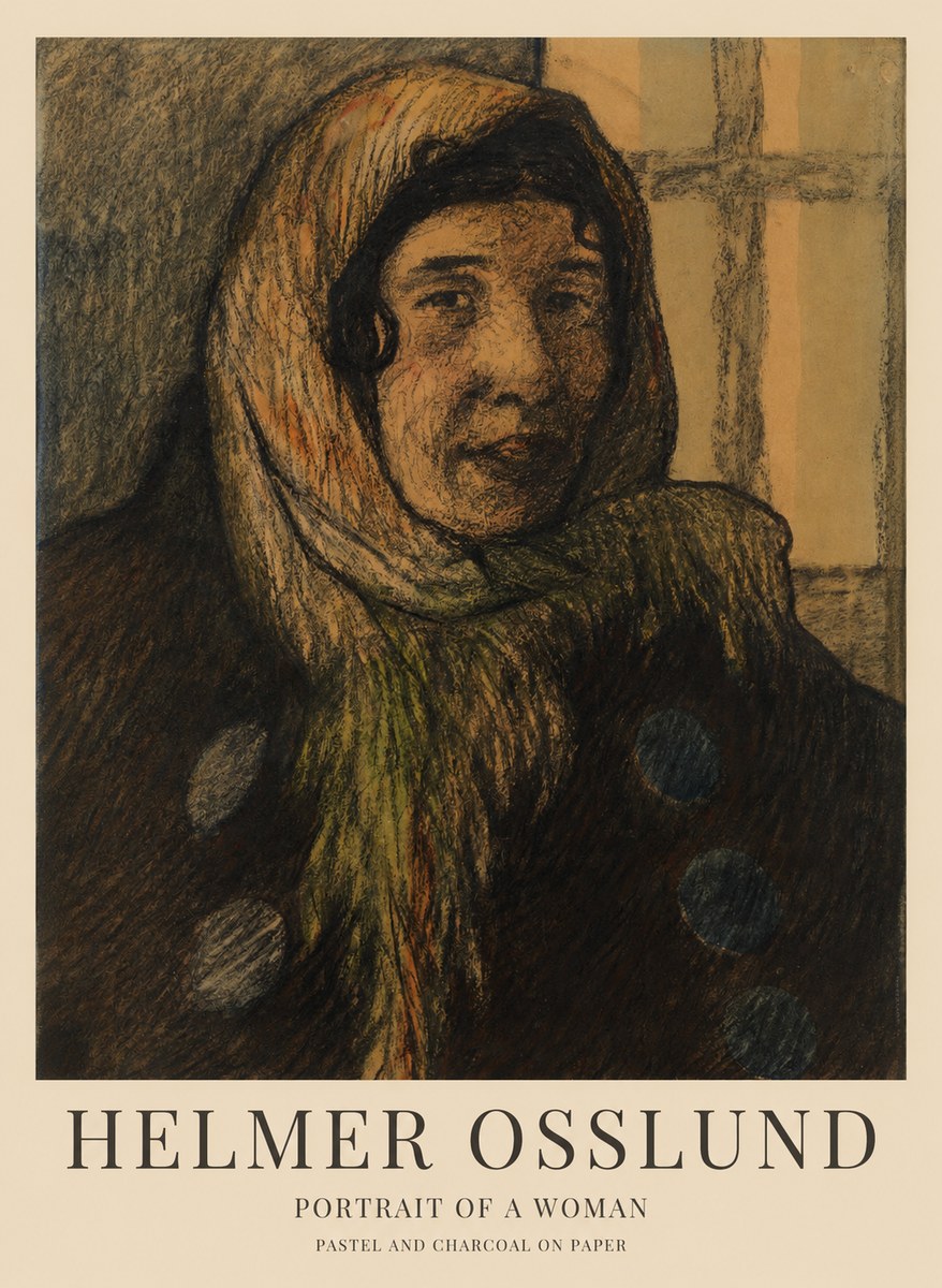 Helmer Osslund Portrait of a Woman No1 - Juliste