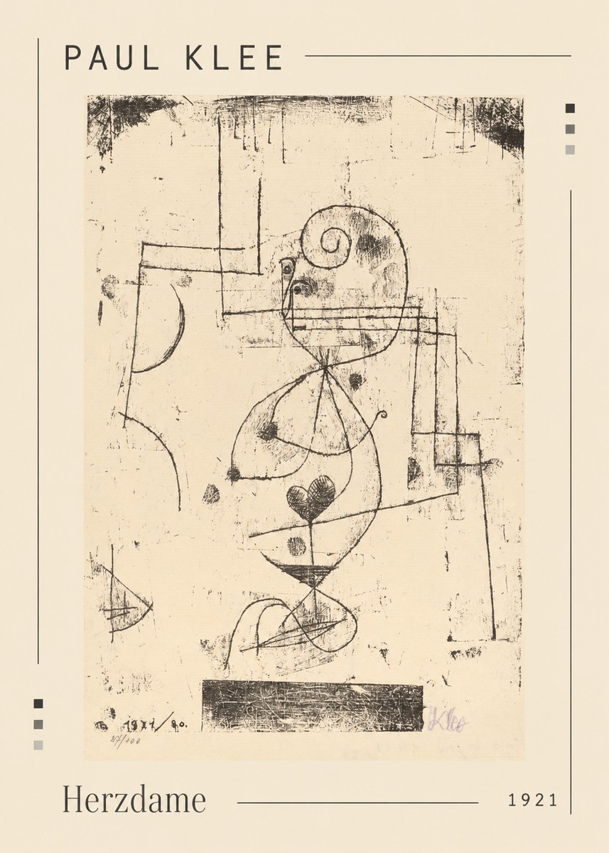 Paul Klee Herzdame No1 - Juliste