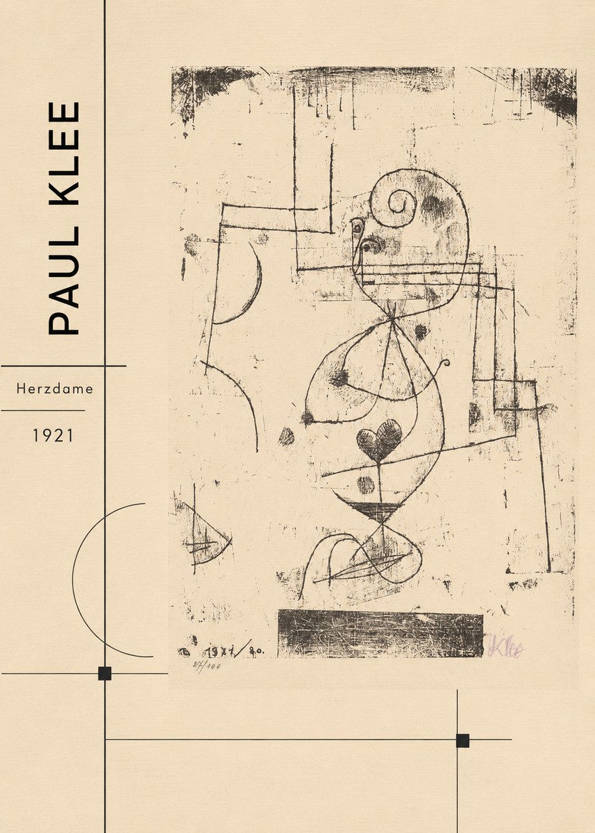 Paul Klee Herzdame No2 - Juliste