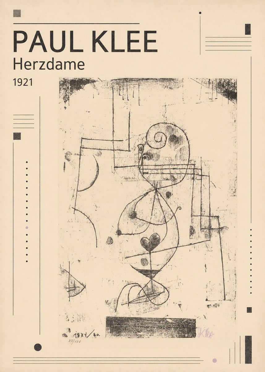 Paul Klee Herzdame No3 - Juliste