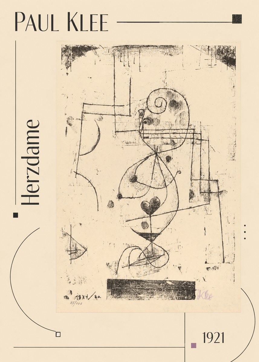 Paul Klee Herzdame No6 - Juliste