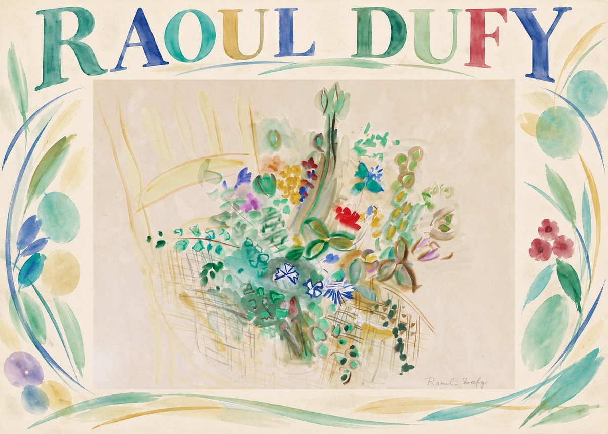 Raoul Dufy Bouquet in a Basket No5 - Juliste