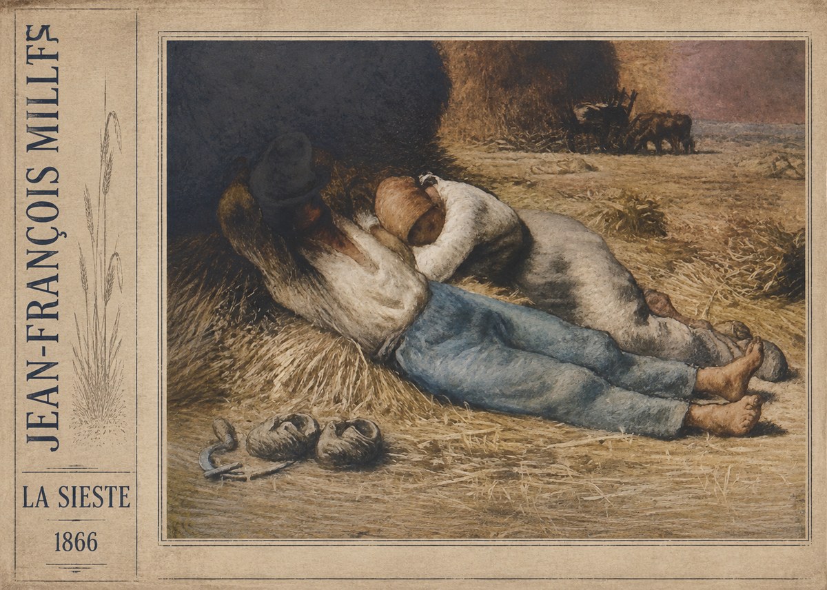 Jean-François Millet La Sieste No2 - Juliste