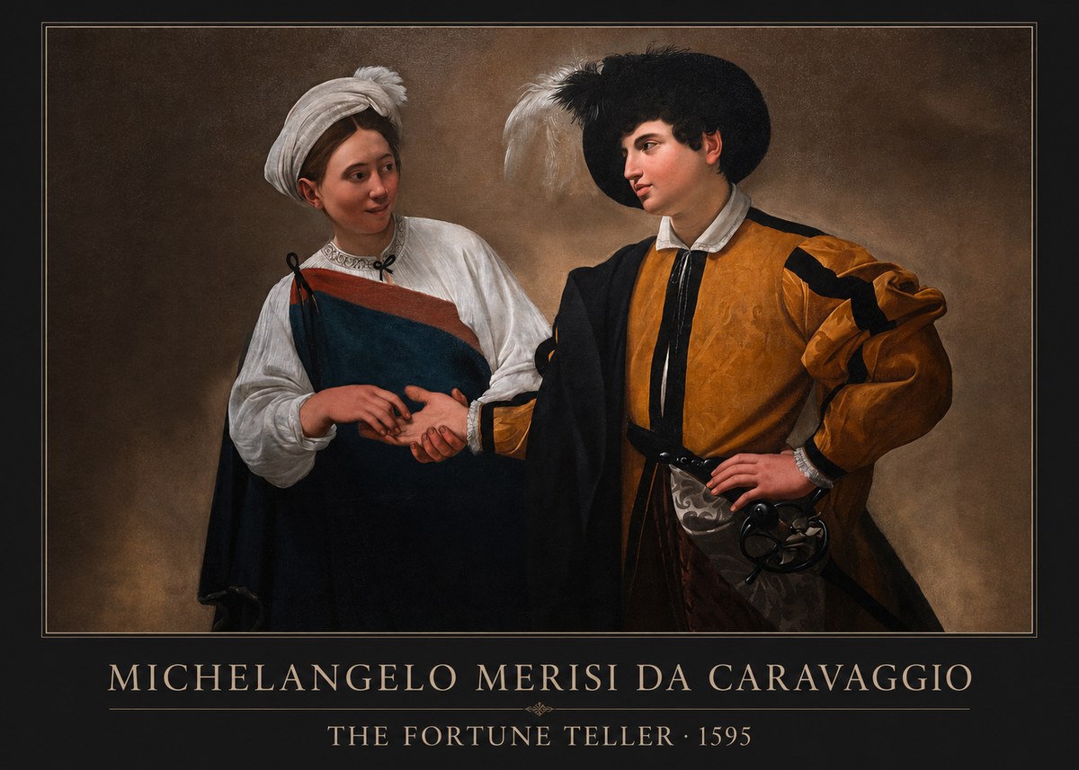 Michelangelo Merisi da Caravaggio The Fortune Teller II No1 - Juliste