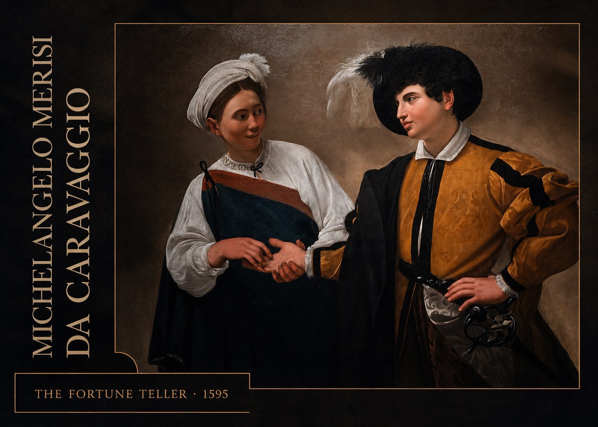 Michelangelo Merisi da Caravaggio The Fortune Teller II No2 - Juliste