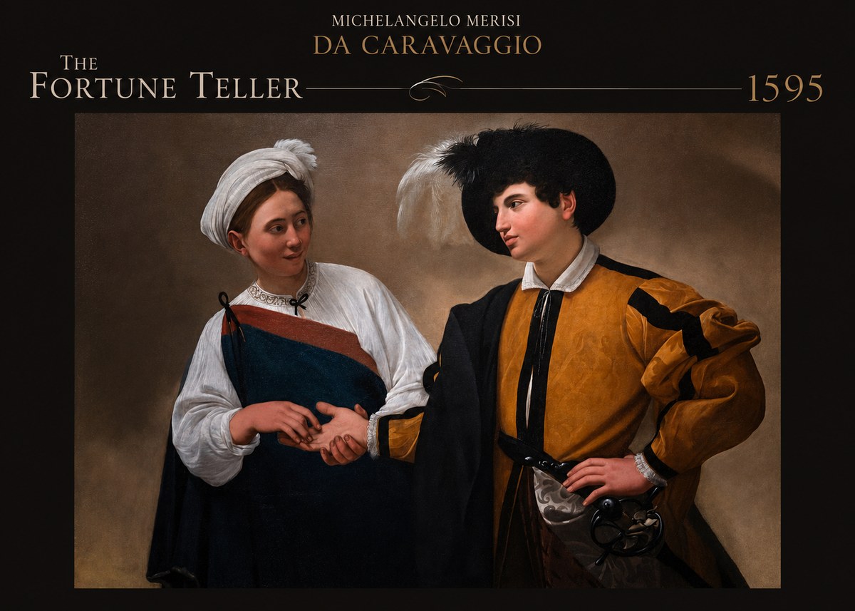Michelangelo Merisi da Caravaggio The Fortune Teller II No3 - Juliste