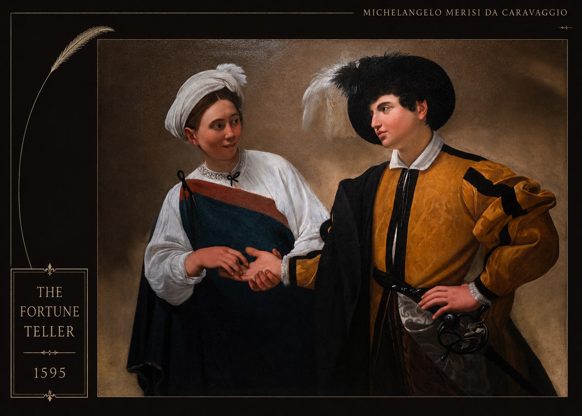 Michelangelo Merisi da Caravaggio The Fortune Teller II No4 - Juliste