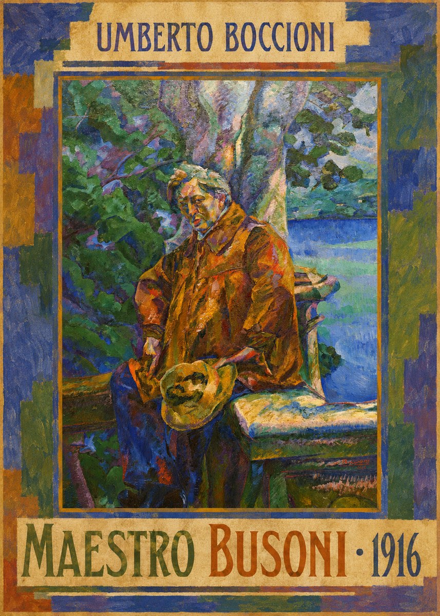 Umberto Boccioni Maestro Busoni No4 - Juliste