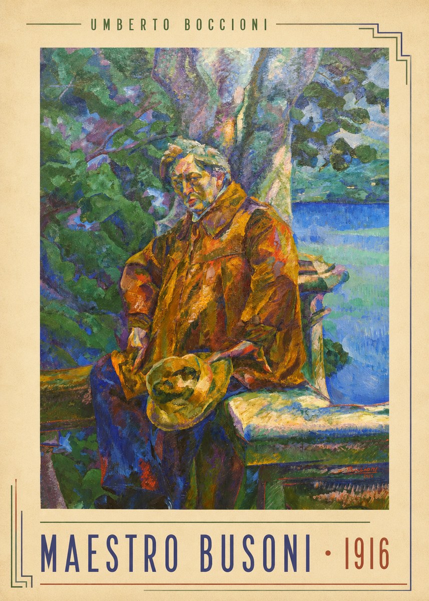 Umberto Boccioni Maestro Busoni No6 - Juliste
