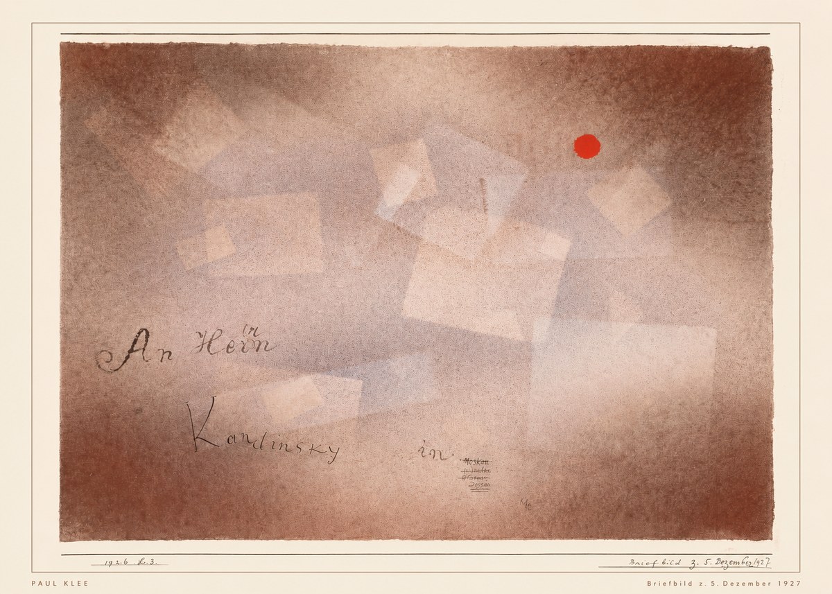 Paul Klee Briefbild Z. 5. Dezember 1927 No5 - Juliste