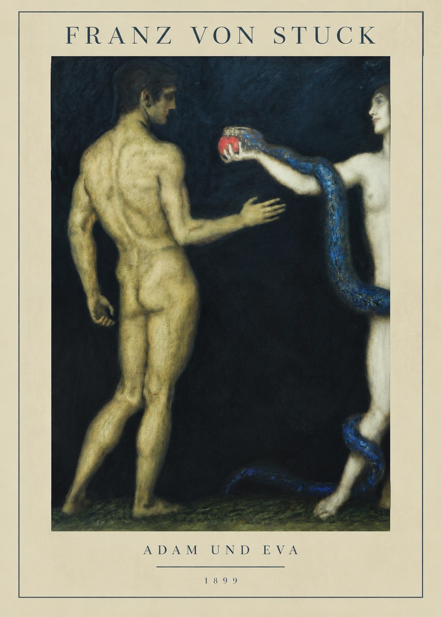 Franz von Stuck Adam Und Eva No2 - Juliste