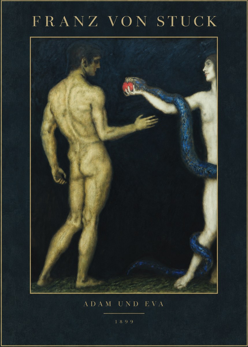 Franz von Stuck Adam Und Eva No3 - Juliste