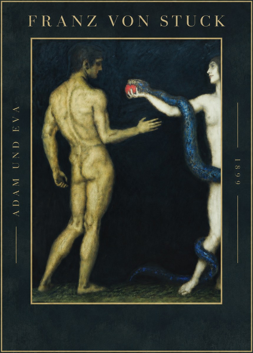 Franz von Stuck Adam Und Eva No4 - Juliste