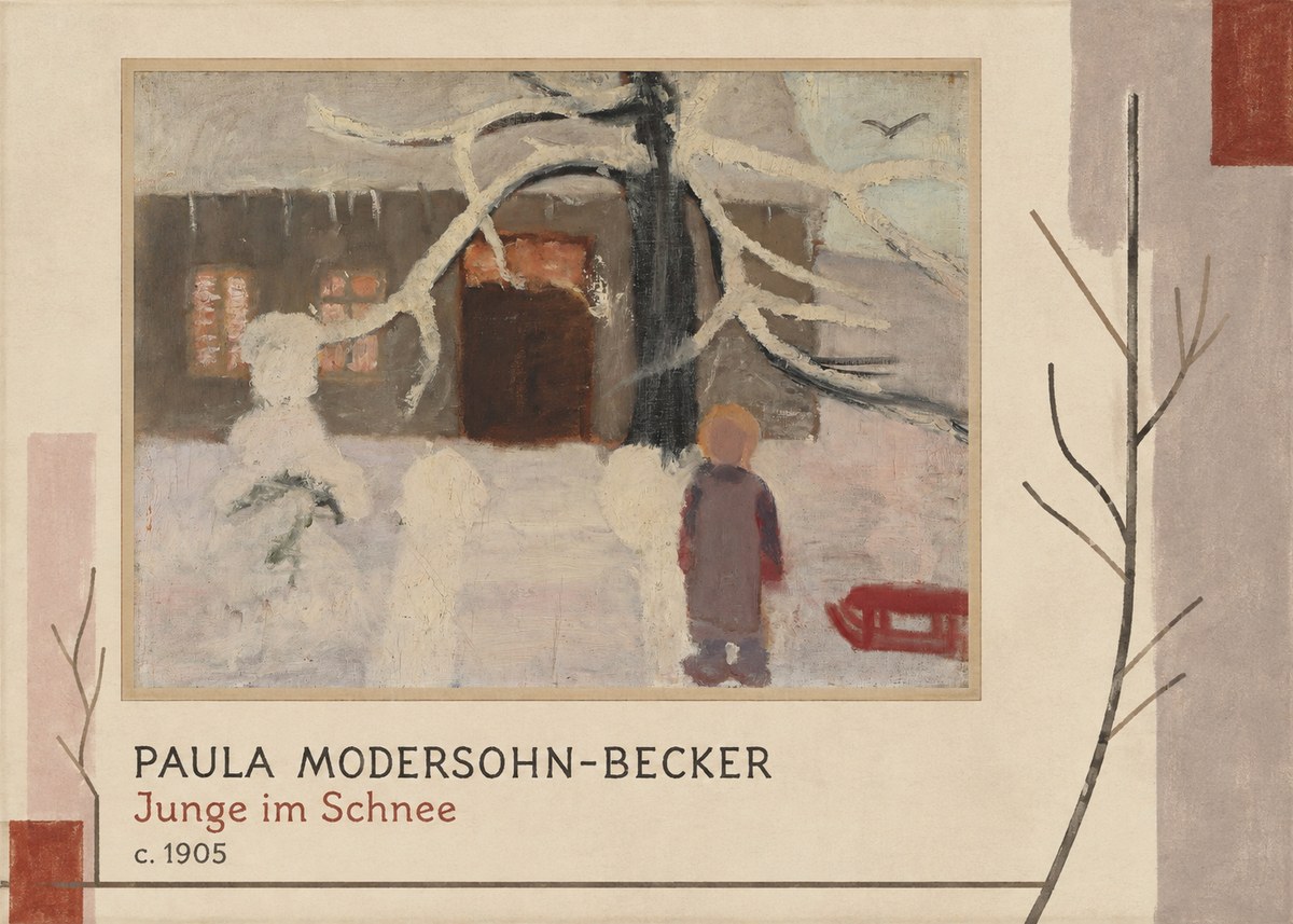 Paula Modersohn-Becker Junge Im Schnee No3 - Juliste