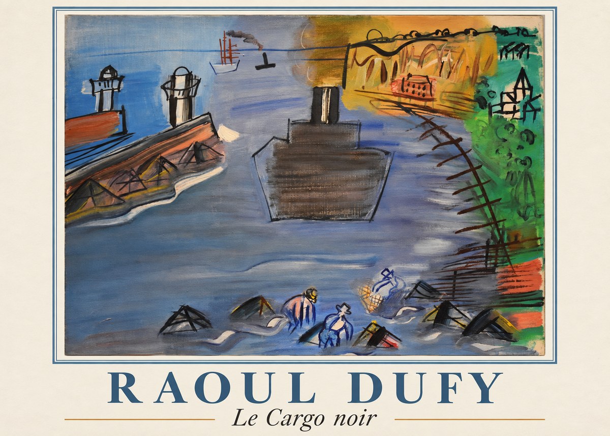 Raoul Dufy Le Cargo Noir No1 - Juliste