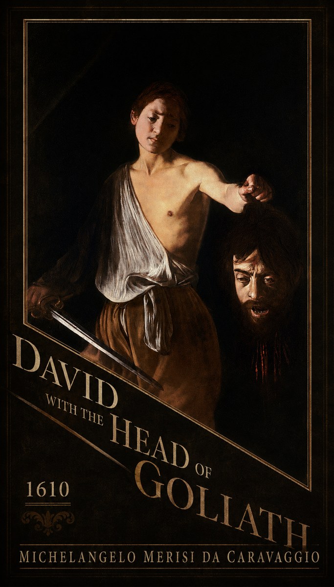 Michelangelo Merisi da Caravaggio David with the Head of Goliath III No4 - Juliste
