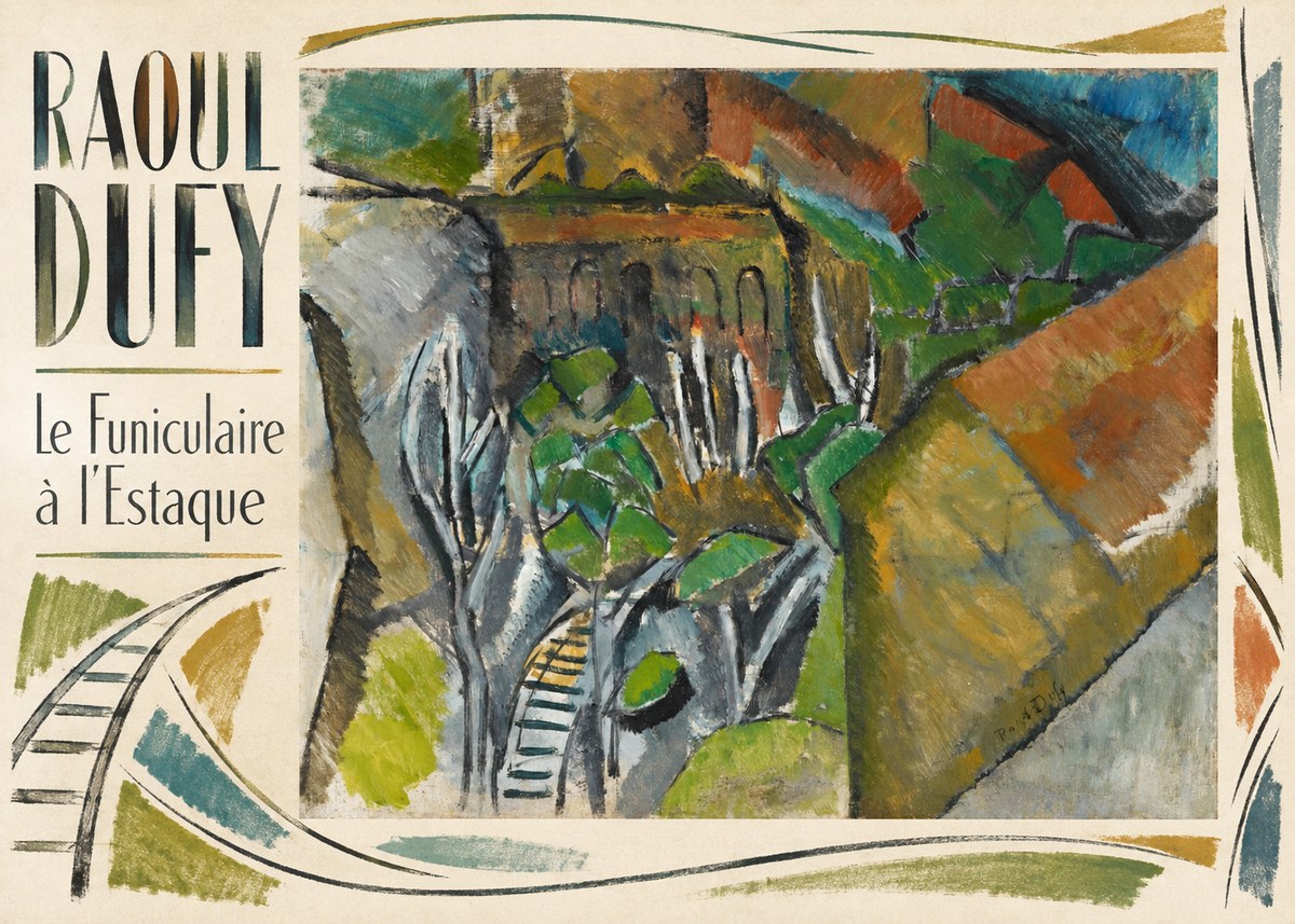 Raoul Dufy Le Funiculaire À L'estaque No3 - Juliste