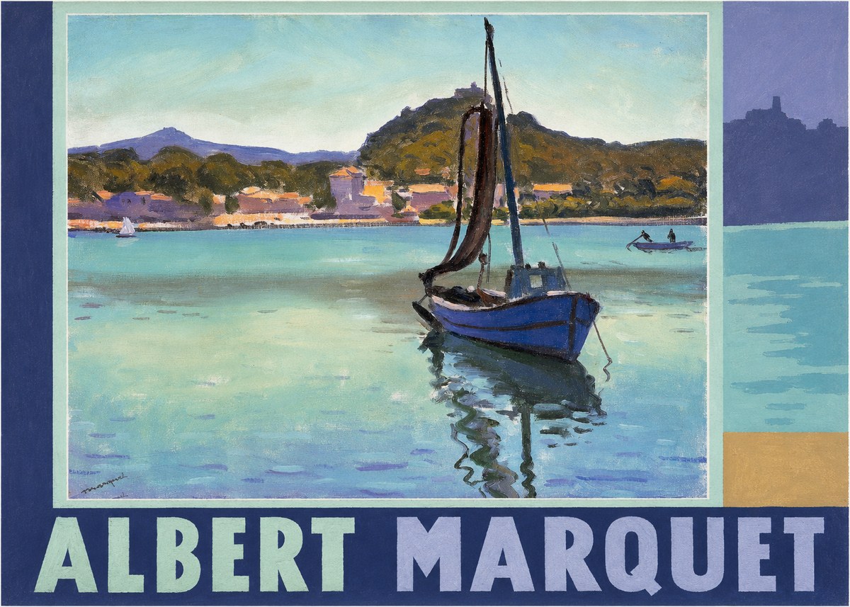Albert Marquet Blue Boat in the Harbor No4 - Juliste