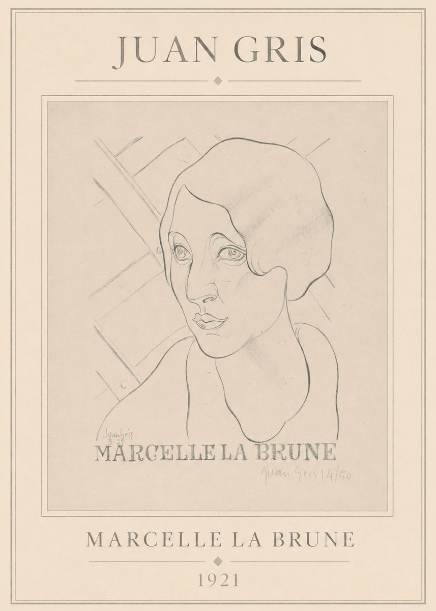 Juan Gris Marcelle La Brune II No1 - Juliste