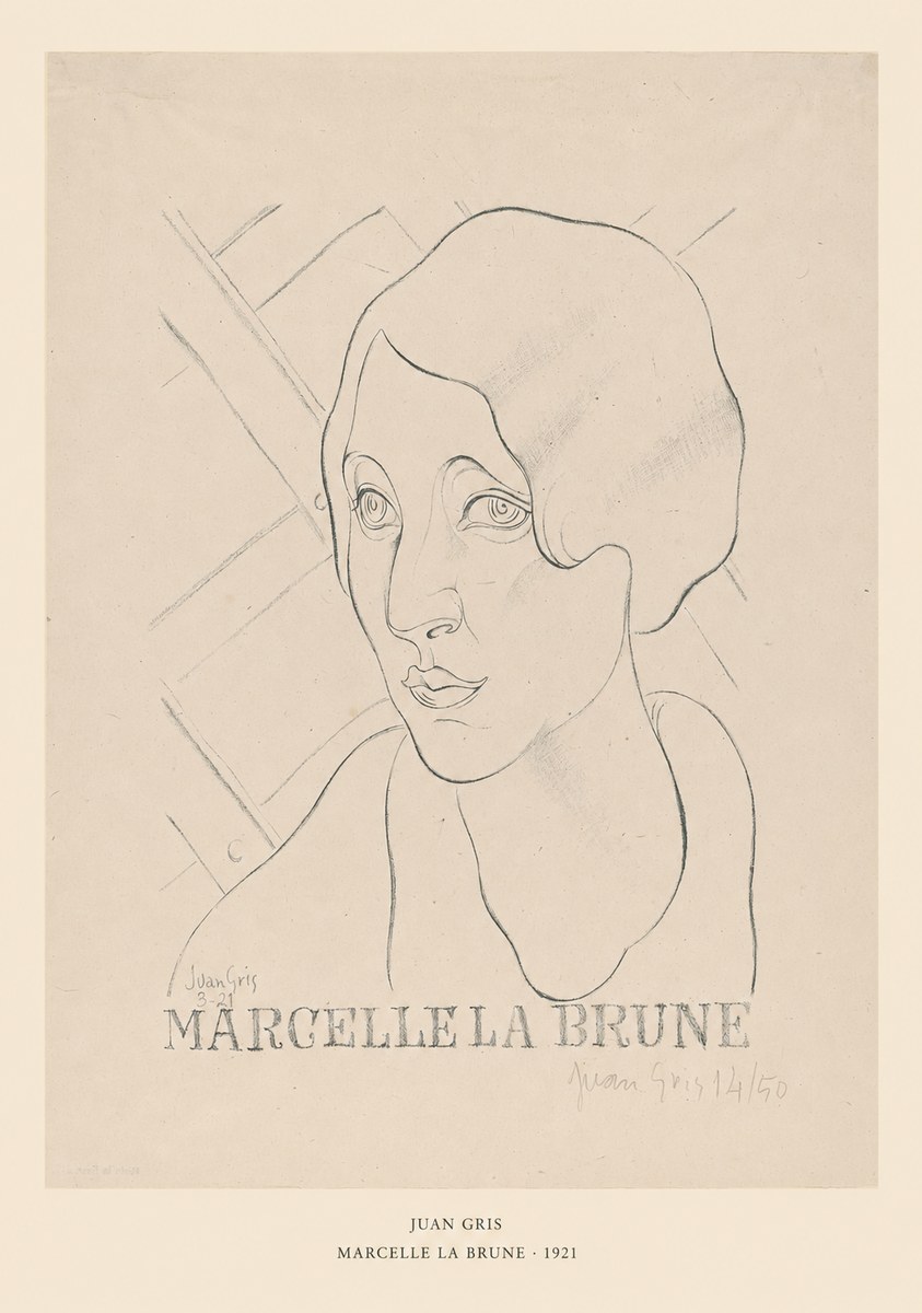 Juan Gris Marcelle La Brune II No6 - Juliste