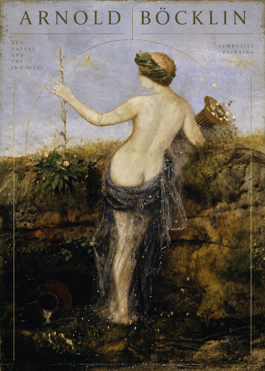 Arnold Böcklin Nymph in a Spring Forest No6 - Juliste