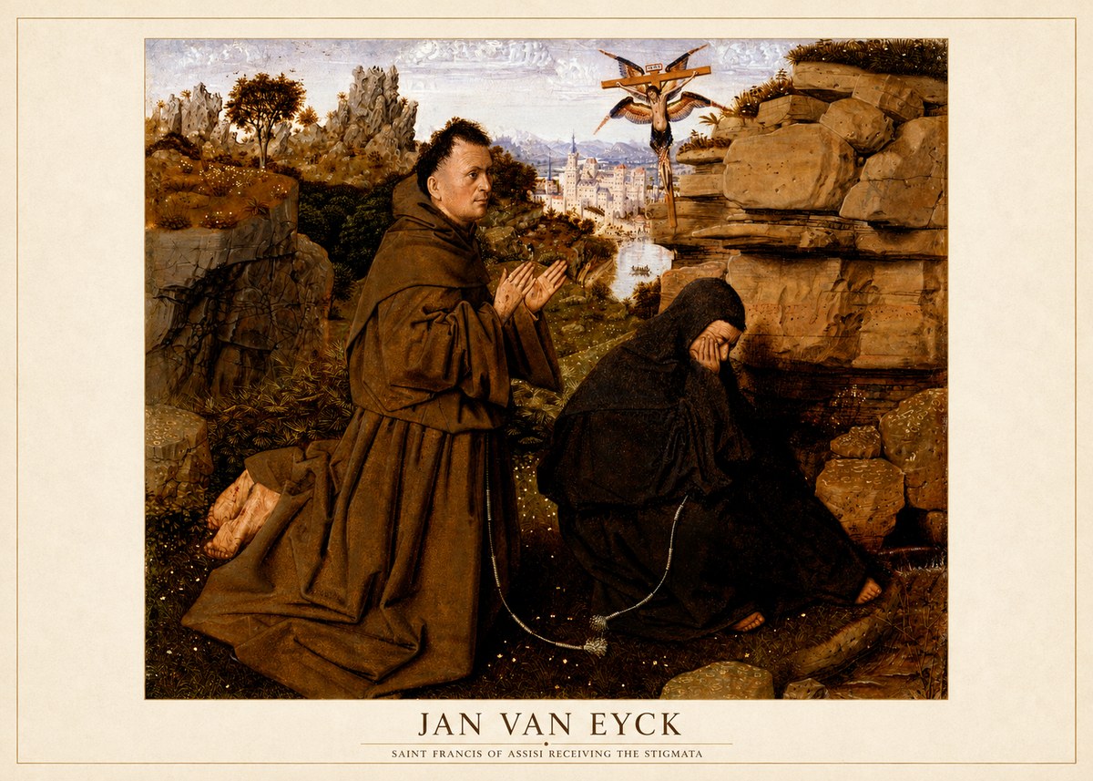 Jan van Eyck Saint Francis of Assisi Receiving the Stigmata No5 - Juliste