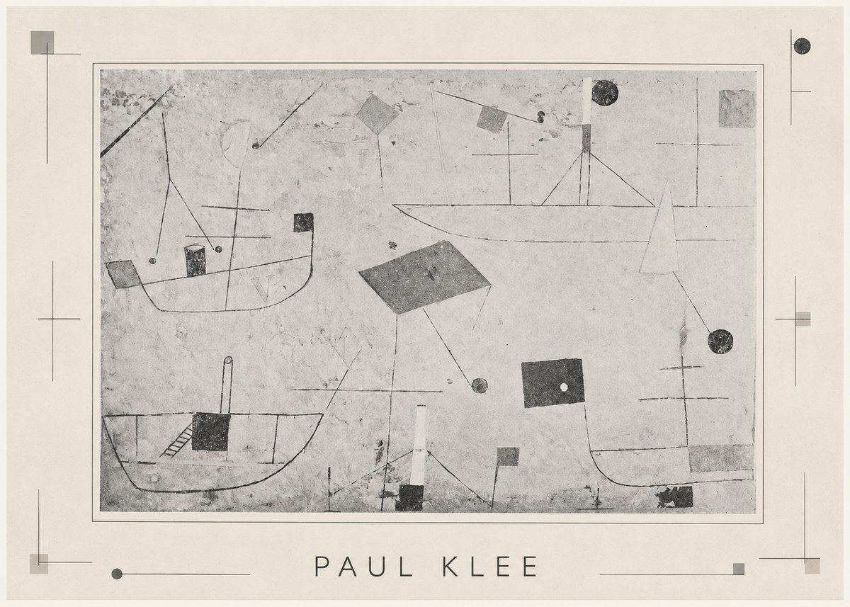 Paul Klee Seascape with Boats No3 - Juliste