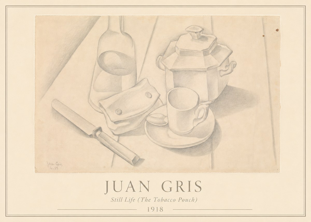 Juan Gris Still Life (the Tobacco Pouch) No3 - Juliste
