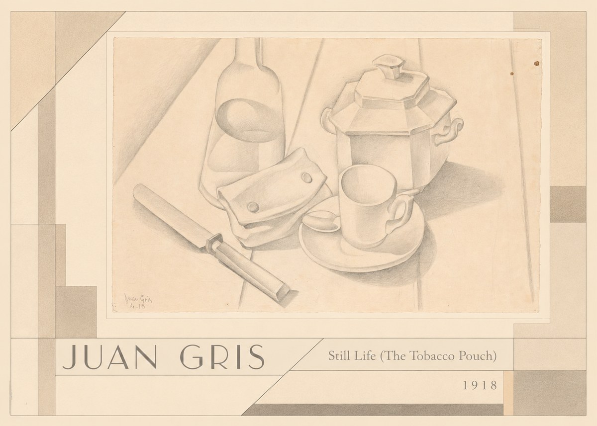 Juan Gris Still Life (the Tobacco Pouch) No4 - Juliste