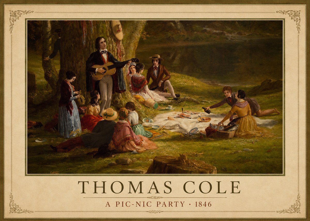 Thomas Cole A Pic-nic Party No3 - Juliste