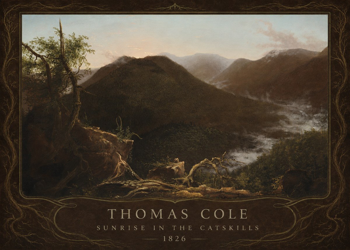 Thomas Cole Sunrise in the Catskills I No3 - Juliste