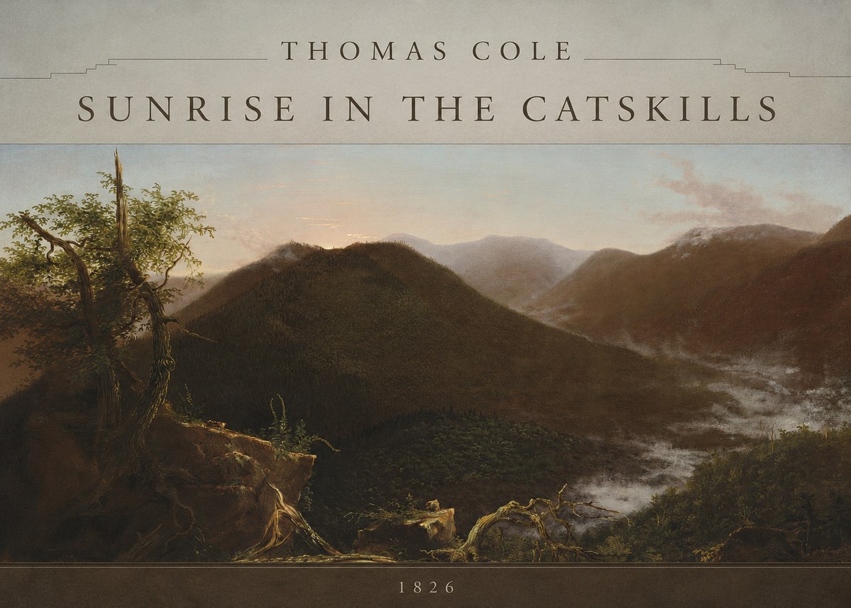 Thomas Cole Sunrise in the Catskills I No6 - Juliste