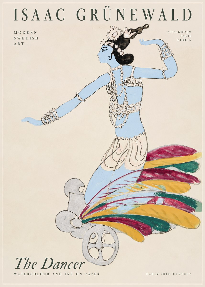 Isaac Grünewald Dancer on a Chariot No2 - Juliste