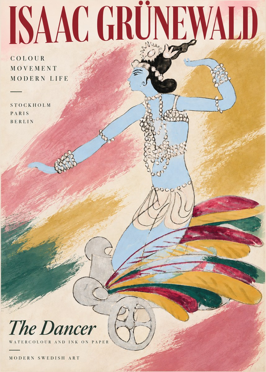 Isaac Grünewald Dancer on a Chariot No4 - Juliste