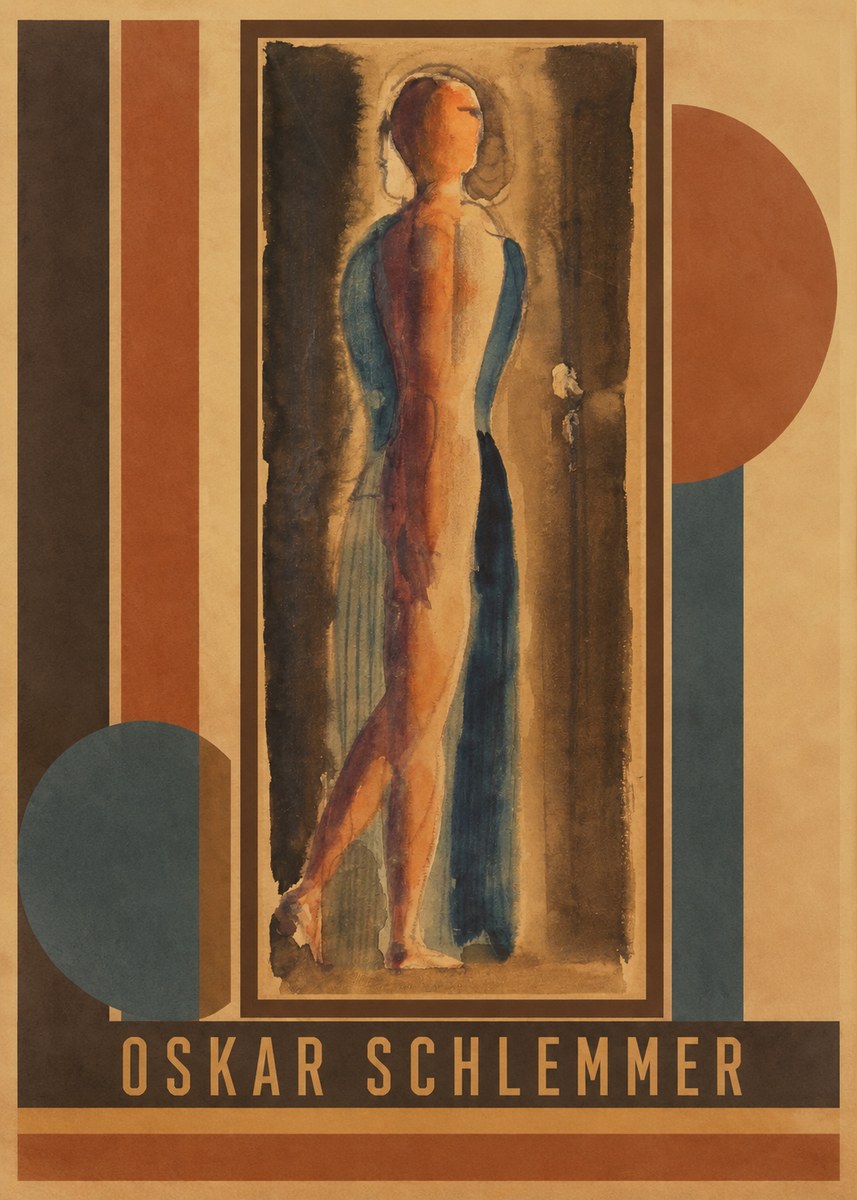 Oskar Schlemmer Figure Study No3 - Juliste