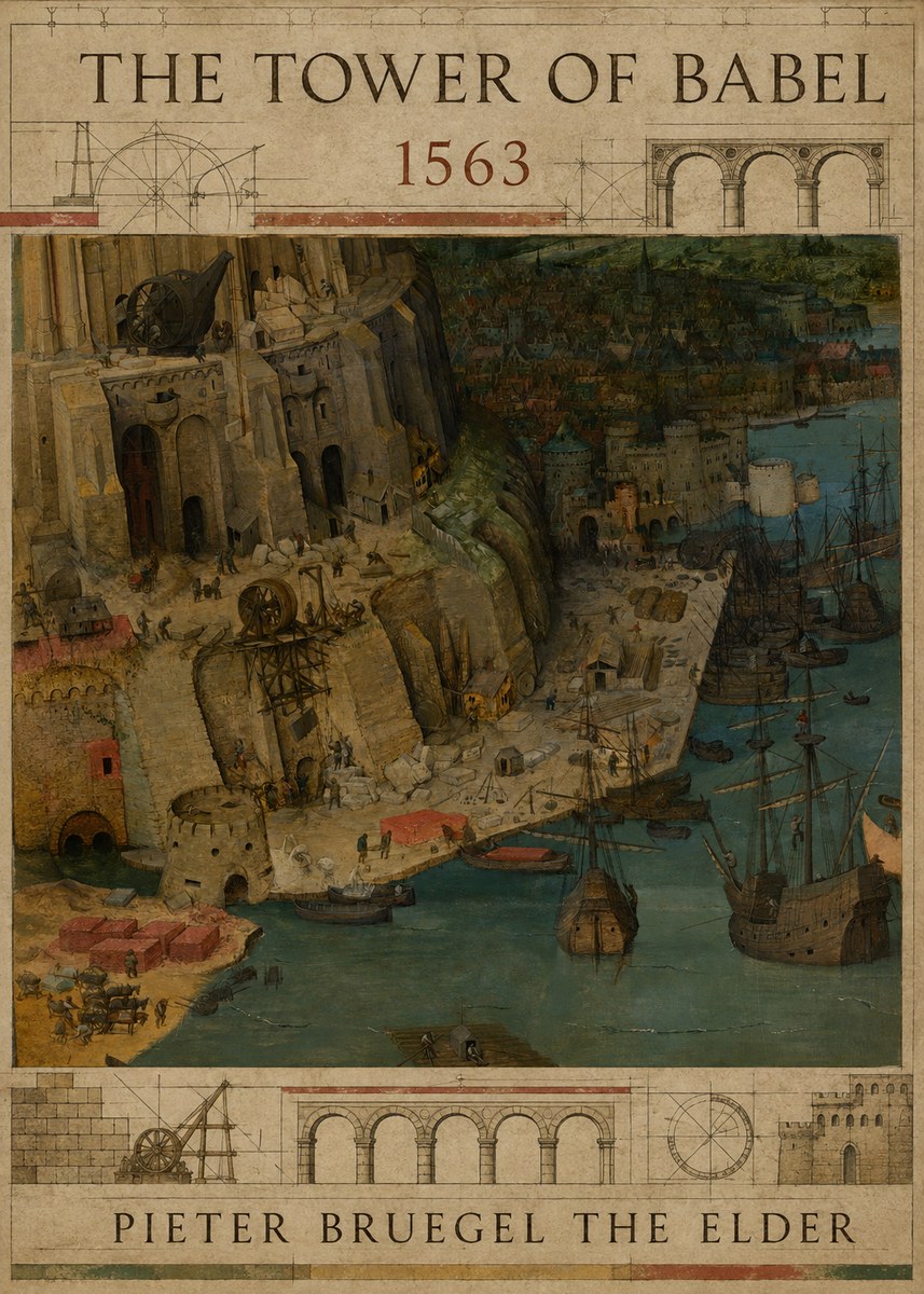 Pieter Bruegel The Tower of Babel VI No2 - Juliste