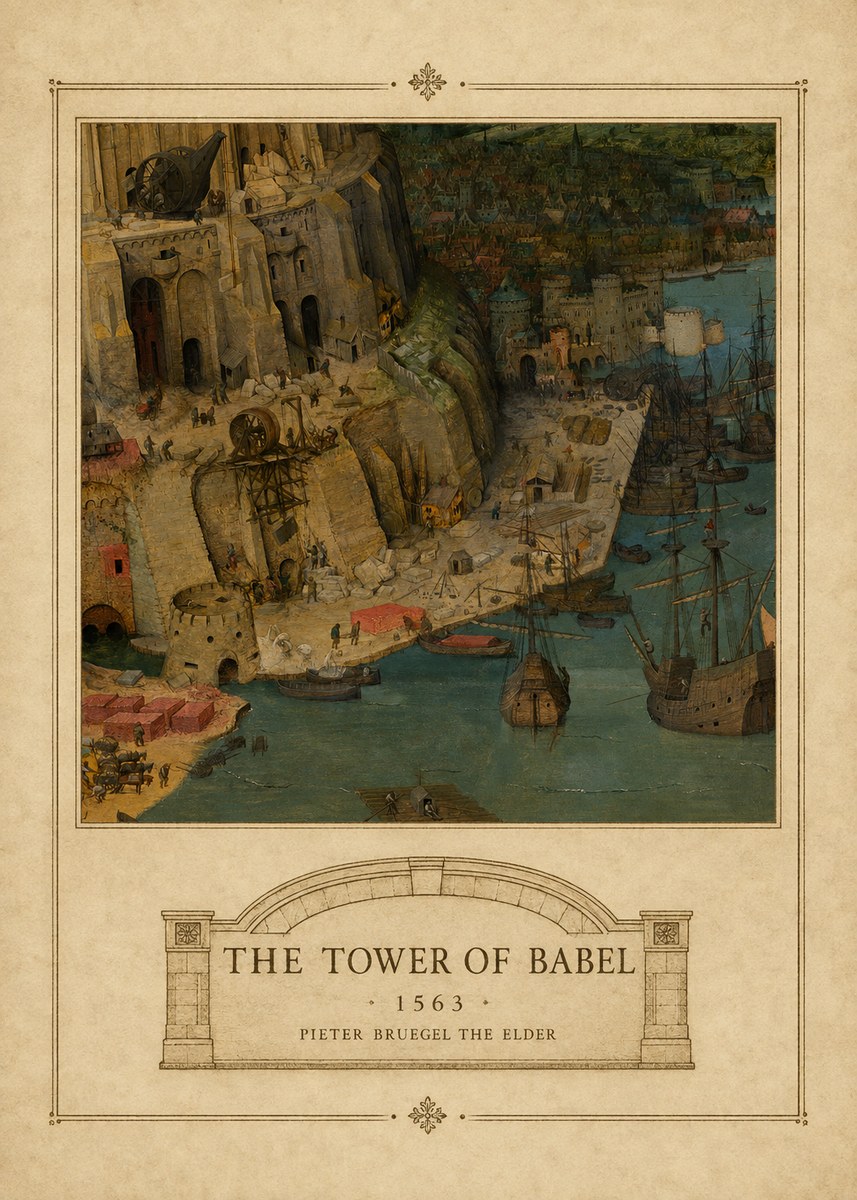 Pieter Bruegel The Tower of Babel VI No4 - Juliste