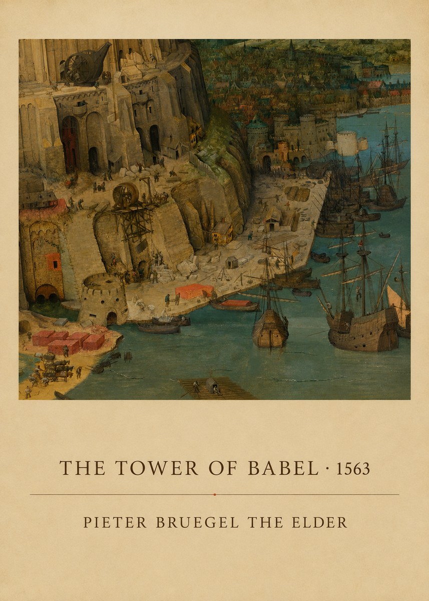 Pieter Bruegel The Tower of Babel VI No6 - Juliste